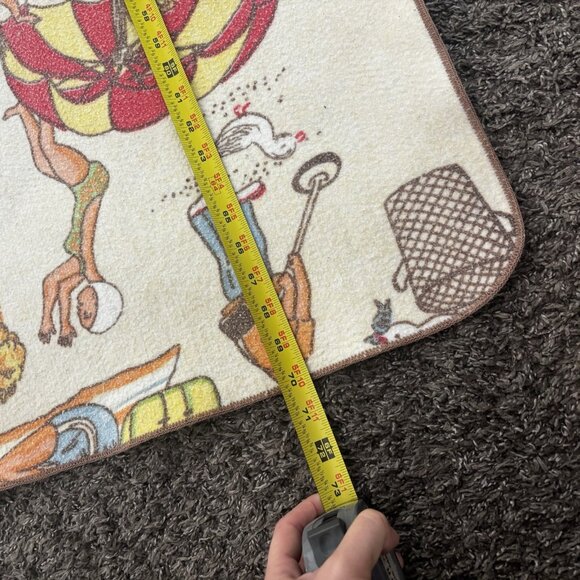 Vintage spring break BEACH SCENE 60s? CARTOON BLANKET vacation Chatham Funny - Picture 3 of 8